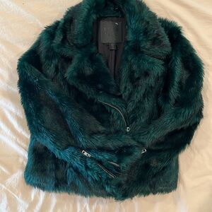 Faux Fur Emerald Green Jacket